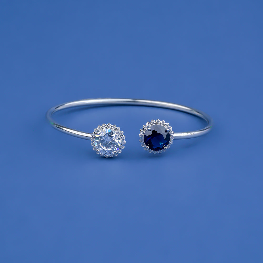 White And Blue Diamond Bracelet